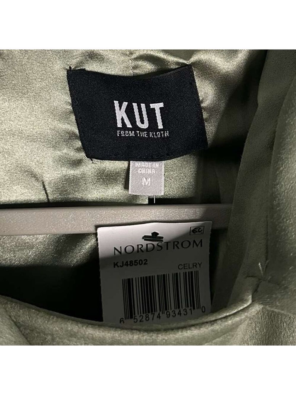 KUT from the Kloth-Jackie Moto Jacket-size Medium-Celery-NWT-retails $129 - Picture 2 of 10